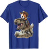 Animal Cowboy Guinea Pig Rex Cowboy T-Shirt - Royal Blue