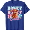 Highland Cow Easter Cute Western Farm Apparel Howdy Easter Cute Highland Cow Bunny Ears Western Easter T-Shirt - Royal Blue