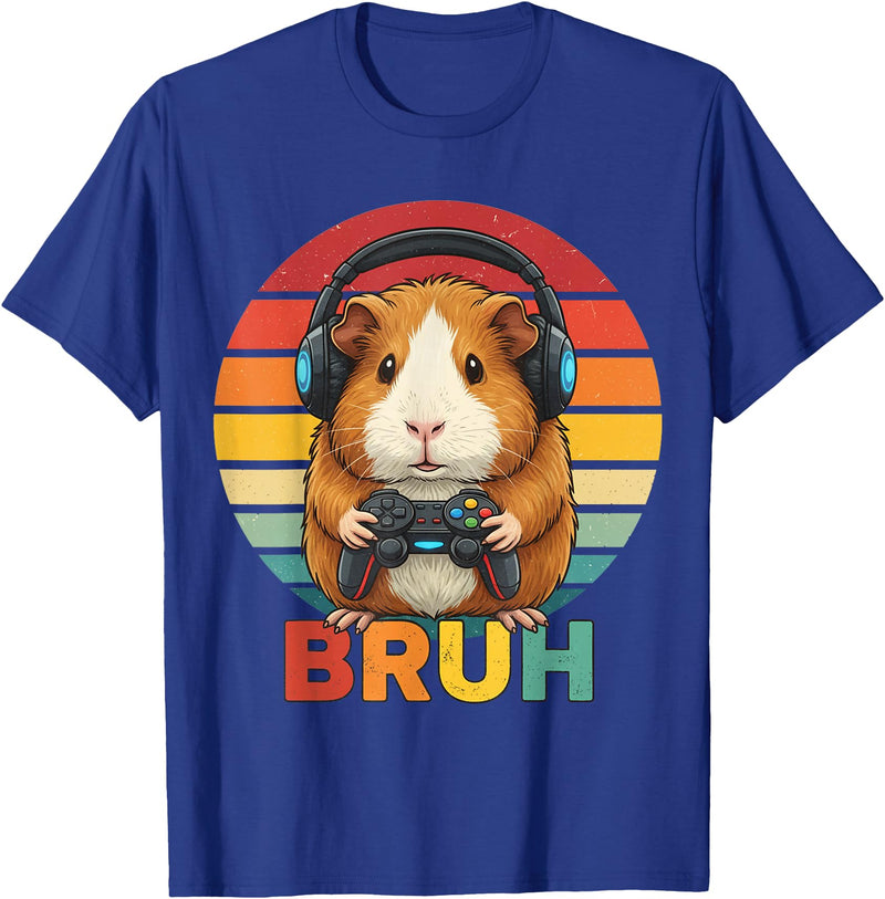 Gaming Guinea Pig Bruh Retro Gamer Guinea Pig Boys Guinea Pig Video Games Guinea Pig Bruh Retro Guinea Pig Boys T-Shirt - Royal Blue