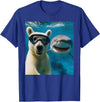 Selfie Polar Bear and Shark Summer Scuba Diving Funny Polar Bear Selfie with Shark Ocean Lovers T-Shirt - Royal Blue