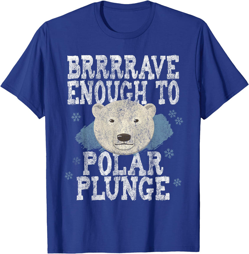 Take The Plunge Designs Funny Polar Bear Plunge Joke - Brrrr Cold Water Event T-Shirt - Royal Blue