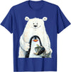 click here for better animal tees cute Polar bear and penguin bird fish lovers animal friends T-Shirt - Royal Blue