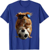 Animal Soccer Design Guinea Pig Soccer T-Shirt - Royal Blue