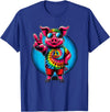 Pig Hippie Costumes Peace Sign Tie Dye Pig T-Shirt - Royal Blue