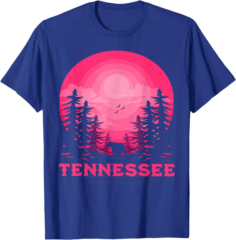 Smoky Mountains Tennessee Hike Outdoor Tennessee Bear Nature Outdoors T-Shirt - Royal Blue