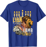 Claudia Williams Apparel Lion of Judah Lamb of God T-Shirt - Royal Blue