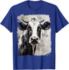 Noah&Friends A Black White Cow T-Shirt - Royal Blue