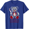 Horror Teddy Bear Horror Movie Scary Creepy Terrifying Teddy Spooky Plush Horror Teddy Bear Scary T-Shirt - Royal Blue