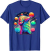 Microbiology Moss Piglet Science Teacher Gifts Tardigrade Water Bear Dabbing In Space Funny Microbiologist T-Shirt - Royal Blue
