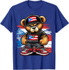 Hip Hop Teddy Bear for proud Puerto Ricans Cute Teddy Bear Puerto Rico Flag Boricua Puerto Rican T-Shirt - Royal Blue
