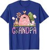 Pink Farm Cow Gender Reveal Grandpa Pink Farm Animal Birthday Kids Matching Family T-Shirt - Royal Blue