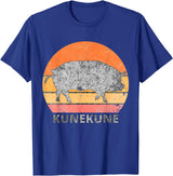 Pig Lover ApparelGIFTCo. Vintage Just A Girl Who Loves Kunekune Pig T-Shirt - Royal Blue