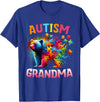 Colorful Rainbow Family Bear Autism Awareness Autism Grandma Colorful Rainbow Grandma Bear Autism T-Shirt - Royal Blue