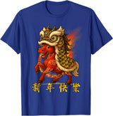 Chinese New Year of Fire Horse 2026 Funny Tee Year of The Fire Horse Zodiac Funny Chinese New Year 2026 T-Shirt - Royal Blue