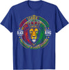 Lion Juneteenth 1865 Fathers Day Black History Tee Black King Lion Juneteenth 1865 Men Dad Father's Day T-Shirt - Royal Blue