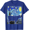 Funny Cow Van Gogh Famous Painting Cow Starry Night Van Gogh Funny Cow Farmer T-Shirt - Royal Blue