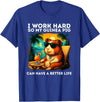 Guinea Pig Designs Funny Guinea Pig Lover Design I Work Hard Guinea Pig T-Shirt - Royal Blue