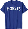 Horses - Styles Horses T-Shirt - Straight - Royal Blue