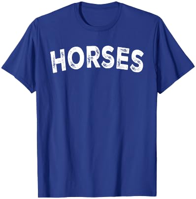 Horses - Styles Horses T-Shirt - Straight - Royal Blue