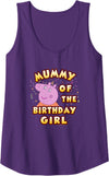 Womens Peppa Pig Mummy of The Birthday Girl Tank Top - Purple