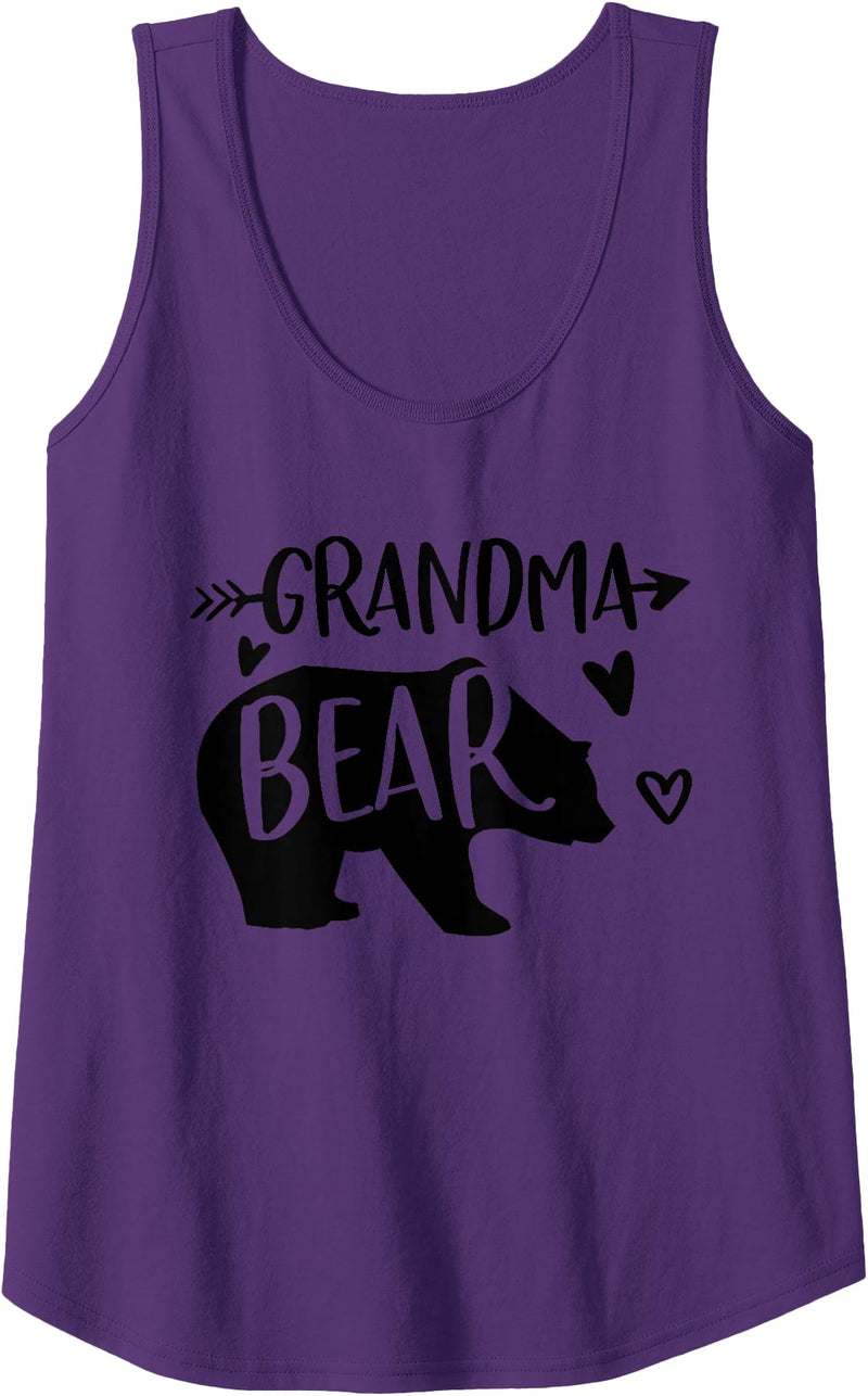 Cute Grandma Bear Gifts Womens Grandma Bear Gift, Gift for Grandma, Funny Grandmother Gift Tank Top - Purple