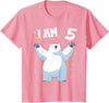 5 years old 5th birthday Polar Bear 5 Years old 5 birthday Polar Bears Boy girl Polar Bear T-Shirt - Pink