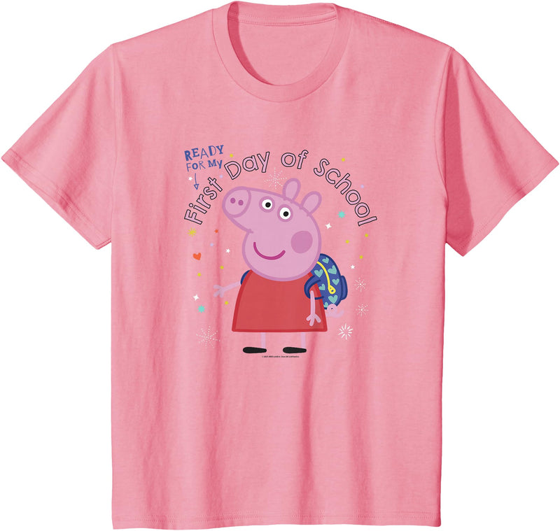 Peppa Pig First Day of School T-Shirt - Pink