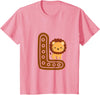 Kids Alphabet Letters Letter L Cure Lion Alphabet Cute Animal Boys Girls T-Shirt - Pink