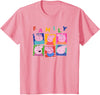 Peppa Pig Family Portrait Panels T-Shirt - Pink