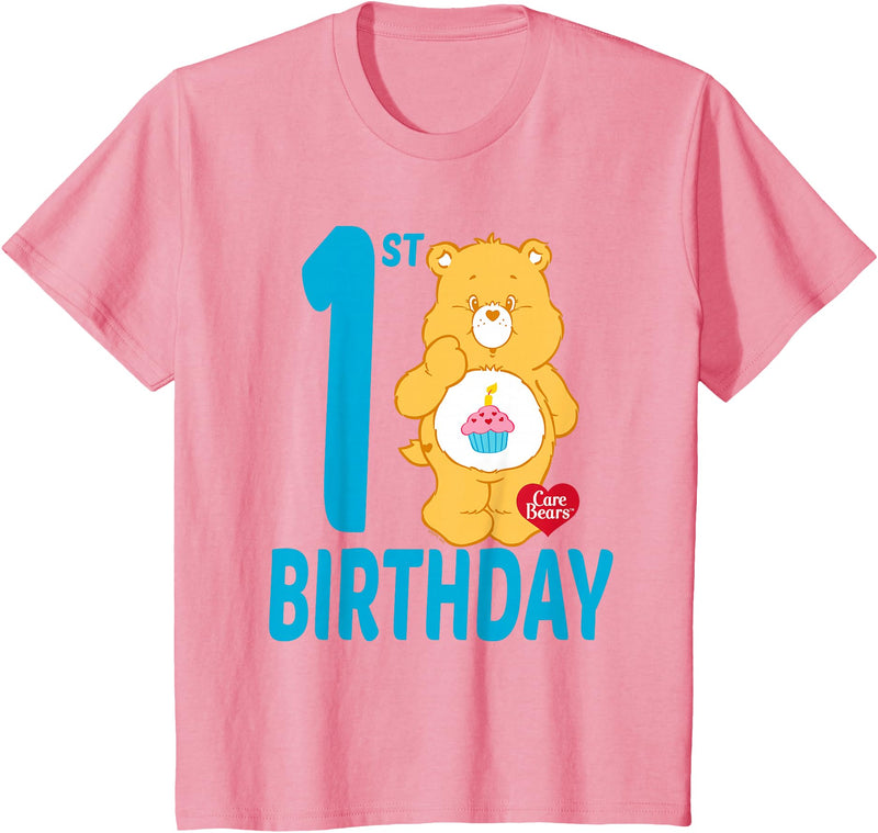 Care Bears Birthday Bear Celebrates A 1st Birthday T-Shirt - Pink