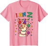 2 years old 2th birthday Llamas Llama Alpaca Shop 2 Years Old 2 Birthday Llamas Alpaca Boy Girl Llama T-Shirt - Pink