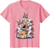 4th Birthday Bunny Rabbit Girl Birthday Age 4 T-Shirt in Pink