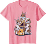4th Birthday Bunny Rabbit Girl Birthday Age 4 T-Shirt in Pink