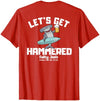 SALTY JOES Salty Joe's - Let's Get Hammered Lightweight, Graphic T-Shirt - size chart