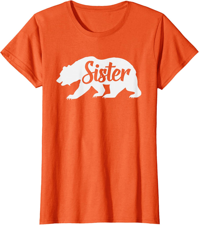 Matching Family Bear Gifts Sister Bear To Go With Mama and Papa Bear T-Shirt - Orange