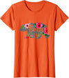 Oma Mom Gifts Oma Mama Bear Grandma Gift Floral T-Shirt - Orange