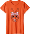 Happy Easter Bunny Easter Eggs Rabbit Easter Rabbit T-Shirt in Orange