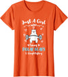 Hiking Lover Design Just A Girl Who Loves Polar Bears and Weightlifting T-Shirt - Orange