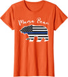 TourisTeez for Mama Bear Women Police Flag Womens MAMA BEAR | Police Flag Womens Police Mom Gift T-Shirt - Orange