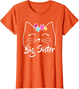 Best Cat Humor Tees & Gifts Big Sister Cute Kitty Cat Lover Pets T-Shirt