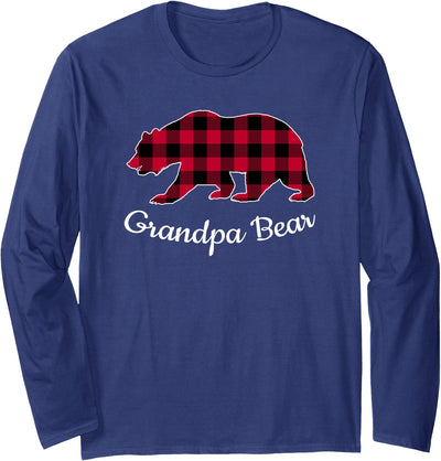 Papa Mama Bear Grandpa Bear Christmas Pajama Red Buffalo T-Shirt