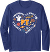 Physical Therapy design Physical Therapist pt halloween physical therapy spooky Long Sleeve T-Shirt - Navy Blue