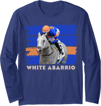 Handicapping Horse Gear White Abarrio Horse, Horse Racing, Del Mar, Santa Anita Long Sleeve T-Shirt