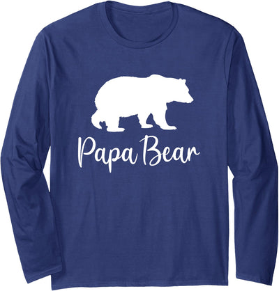 Bear Papa Cool Best Dad Gifts Father's Day Birthday bears Long Sleeve Shirt
