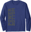 Funny Gay Humor Apparel POWER BOTTOM Gay LBGT Pride Long Sleeve T-Shirt - Navy Blue