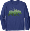 Outdoor Nature Forest Animal Gifts Nature Forest Wildlife Trees Wild Animal Bear Long Sleeve T-Shirt - Navy Blue