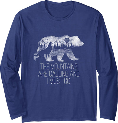 Double-Exposure Mountain Bear Long Sleeve Shirt