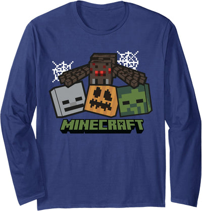 Minecraft Mob Squad Halloween Faces Long Sleeve T-Shirt