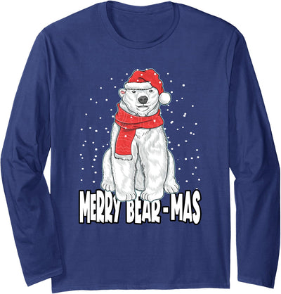 Christmas Polar Bear Gifts Merry Bear Mas - Christmas Polar Bear Long Sleeve T-Shirt