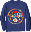 Groovy Fourth Grade Back to School For Teachers 4th Grade Teacher Back To School First Day Fourth Grade Long Sleeve T-Shirt